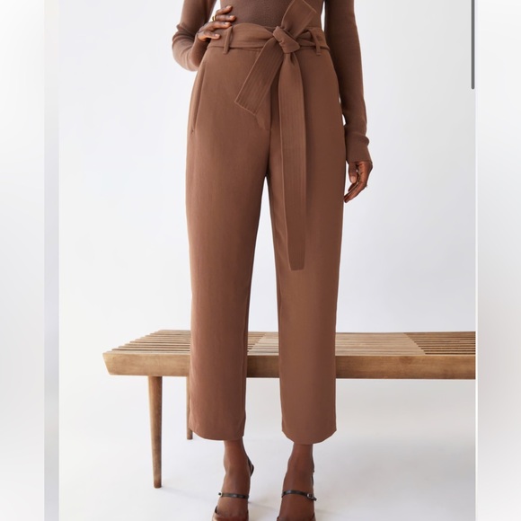 WILFRED | Brown front tie dress pants - Picture 5 of 14